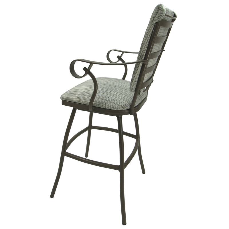 Extra Tall Spectator 35" Bar Stool with a Padded Back Jenna Beige